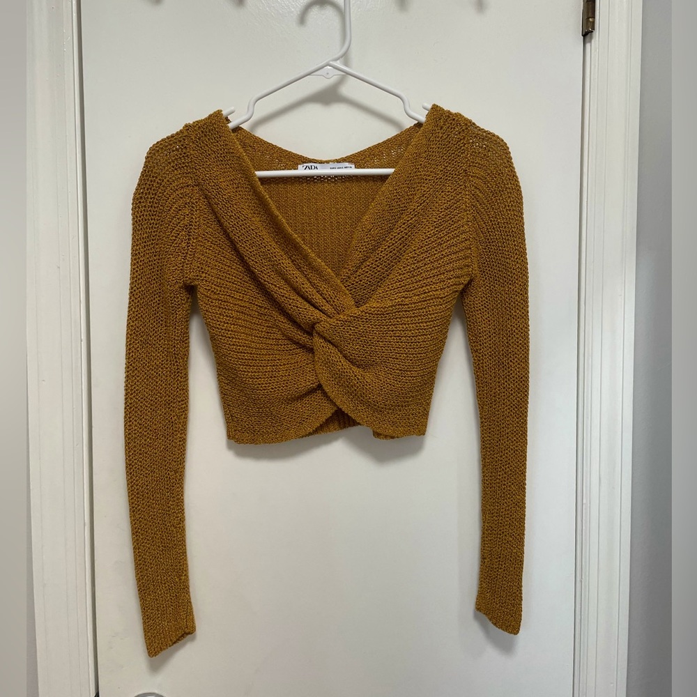Zara off the shoulder crop top
